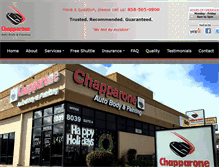 Tablet Screenshot of chapparoneautobody.com